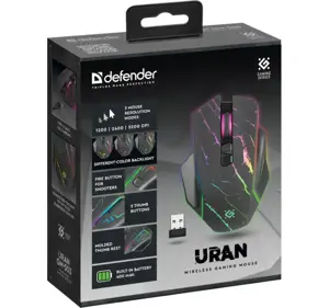 Pelė DEFENDER GM-503 URAN OPTIC RF RGB 3200dpi 8P