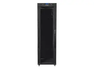 LANBERG laisvai stovinti 19 colių spinta 42U 600x600 stiklo durų LCD plokščia pakuotė juoda