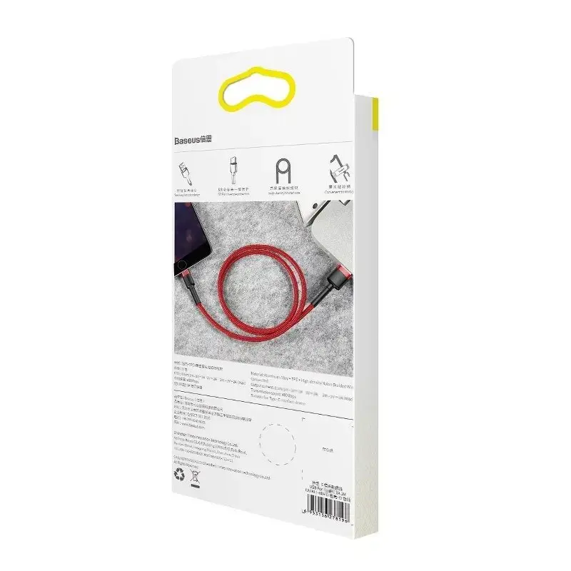 Baseus CALKLF-C09 Lightning (MD818) įkrovimo laidas 1.5A | 200 cm raudona