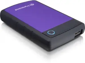 TRANSCEND 4TB StoreJet 25H3 USB 3.0 2.5 guminis korpusas su apsauga nuo smūgių Violetinė