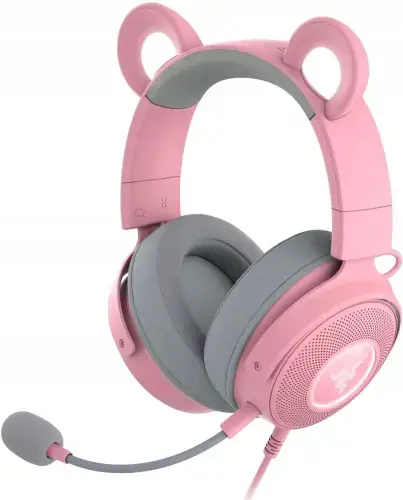 "Razer" laidinės, per ausis, kvarco, žaidimų ausinės, "Kraken V2 Pro", "Kitty Edition
