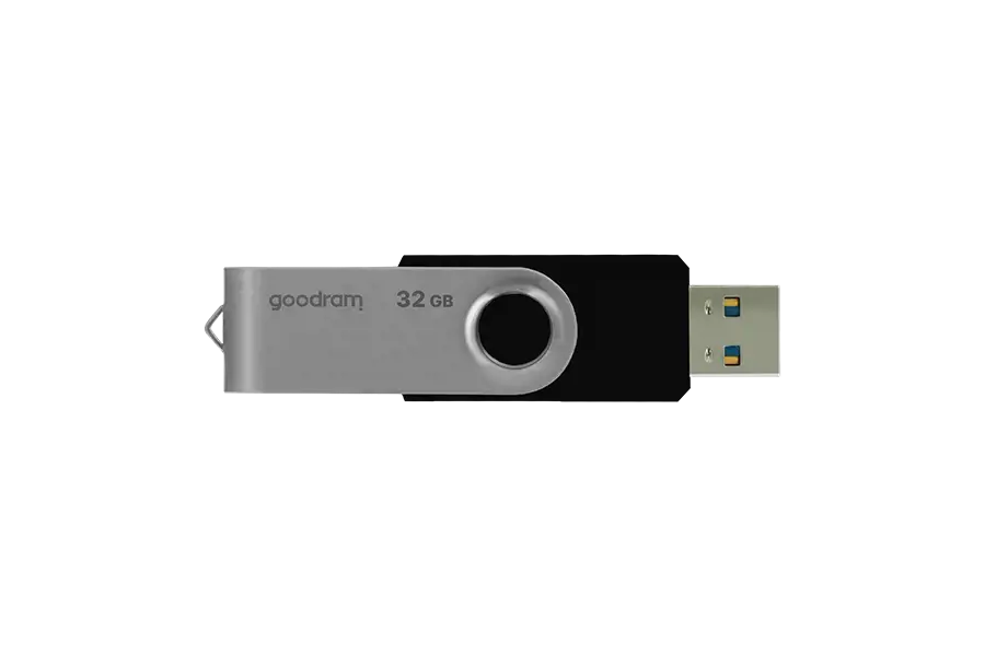 Goodram UTS3, 32 GB, USB Type-A, 3.2 Gen 1 (3.1 Gen 1), 60 MB/s, Swivel, Black