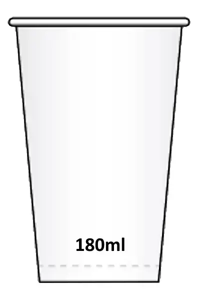 Popierinis puodelis GO BOX, vending, 7,5 oz, 180 ml  75 vnt