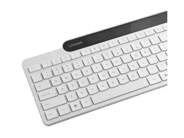 Lenovo 800 Self-Charging Bluetooth Keyboard-US English | Keyboard | Bluetooth | US English | White