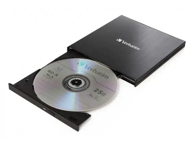 Verbatim 43889, juodas, dėklas, stalinis / nešiojamasis kompiuteris, "Blu-Ray RW", USB 3.1 Gen 1, BD, BD-R, BD-R DL, CD, DVD
