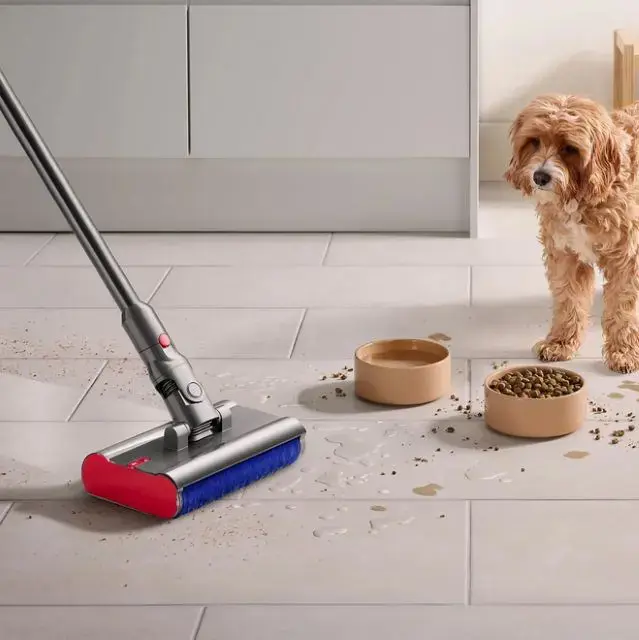 Dyson V12 Submarine 3-in-1 stick vacuum Battery Dry&wet HEPA Bagless 0.35 L Nickel, Yellow