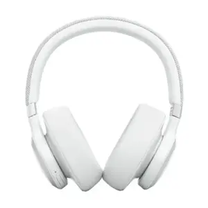 JBL belaidės ausinės "Live 770NC", baltos spalvos