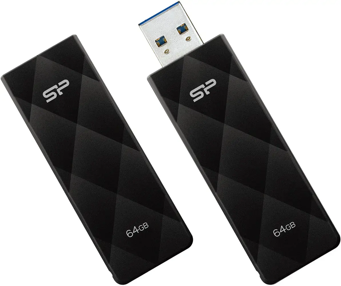 "Silicon Power Blaze B20", 64 GB, A tipo USB, 3.2 Gen 1 (3.1 Gen 1), be dangtelio, 13 g, juoda