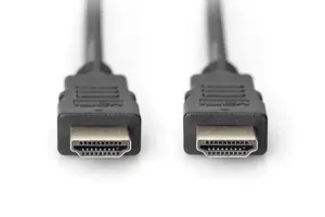 ASSMANN HDMI standartinis A tipo M/M 3,0 m ilgio jungiamasis kabelis su Ethernet Full HD aukso spalvos bl