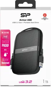 SILICON POWER Išorinis kietasis diskas "Armor A60" 2,5 colio 1TB USB 3.0 IPX4