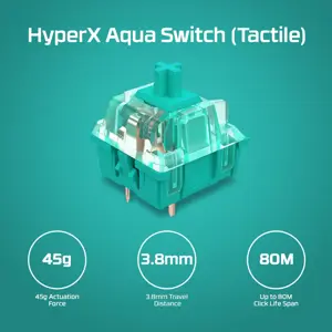 "HyperX Alloy Origins PBT HX Blue" - mechaninė žaidimų klaviatūra, pilno dydžio (100 %), USB, mechaninė, QWERTY, RGB LED, juoda