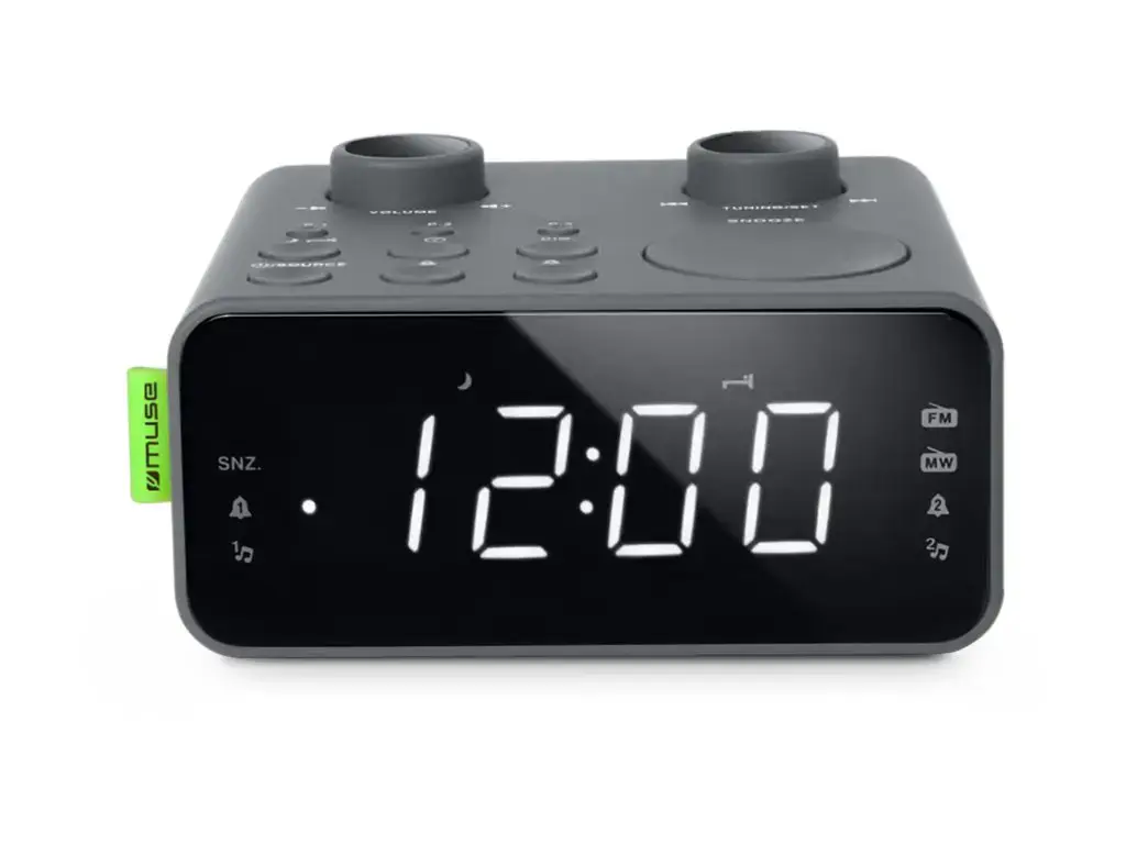 Muse Dual Alarm Clock Radio | M-17 LG | Alarm function | AUX in