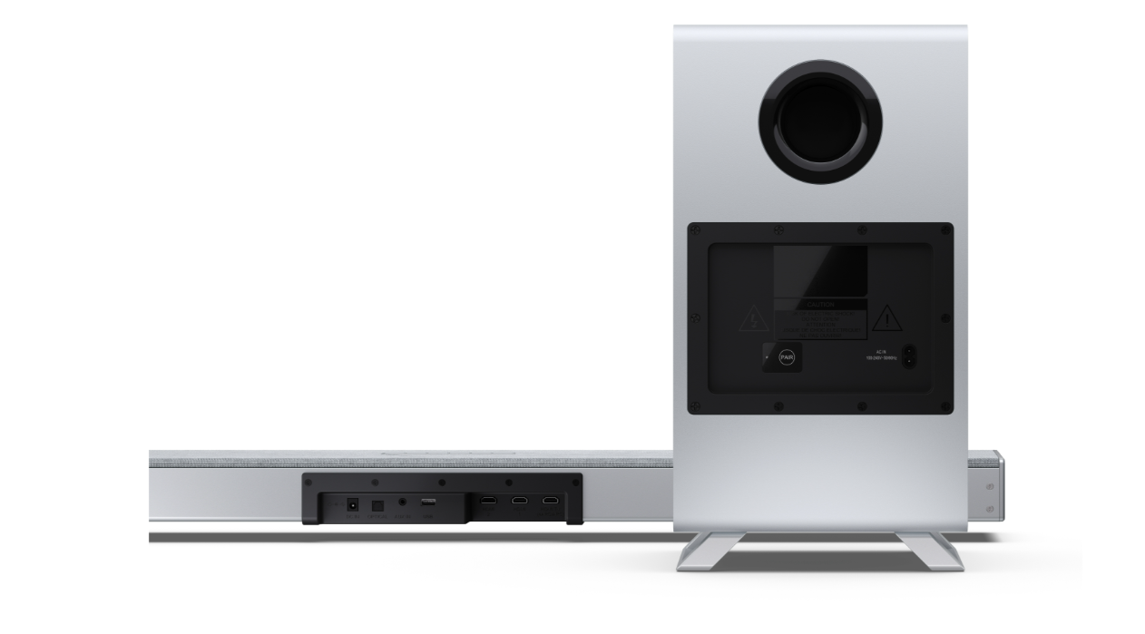 Sharp | 3.1.2 Dolby Atmos/DTS:X Soundbar with Wireless Subwoofer | HT-SBW53121(SL) | Bluetooth