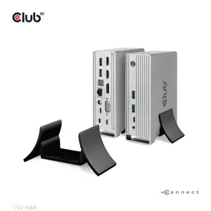 CLUB3D Docking station(Metal casing)1x USB Gen2 Type-C Female (data) 2x USB Gen2 Type-A Female 1x U…