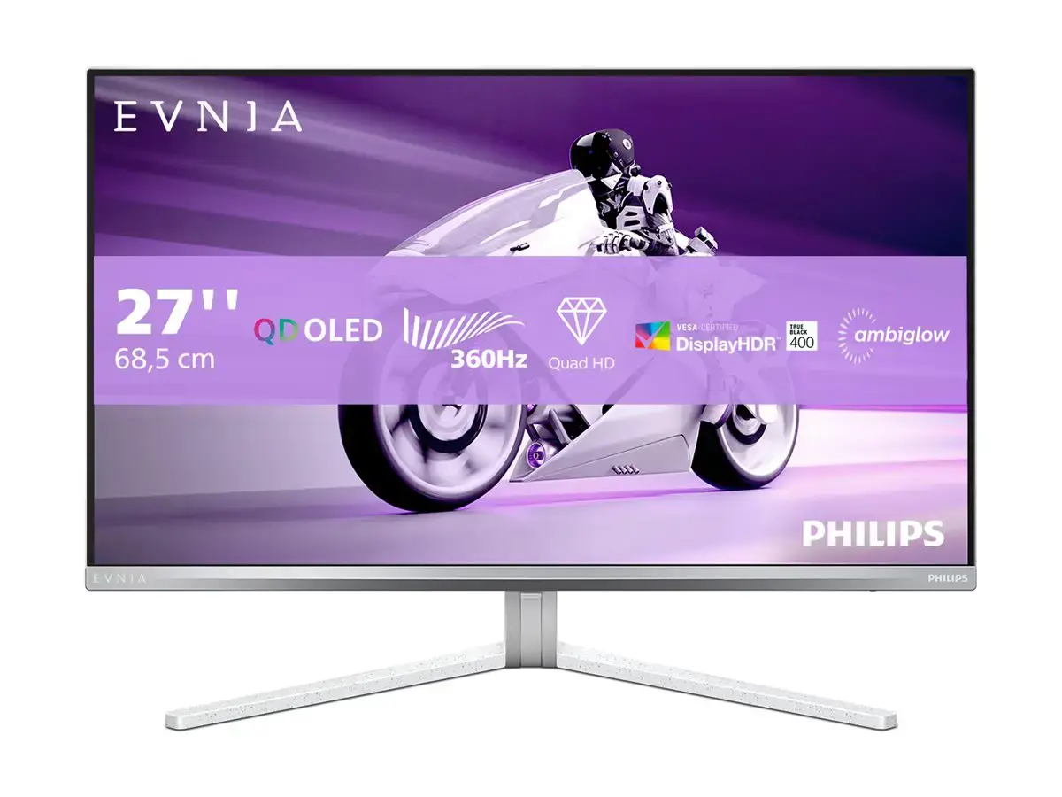Philips 27M2N8500/00 | 27 " | OLED | 16:9 | 360 Hz | 0.03 ms | 2560 x 1440 pixels | 250 cd/m² | HDMI ports quantity 2 | White