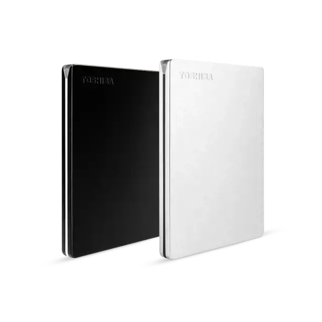 TOSHIBA "Canvio Slim" 2TB USB3.2 sidabro spalvos