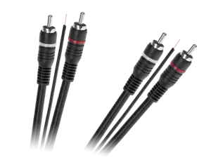 Kabelis 2 x RCA - 2 x RCA su valdymo laidininku