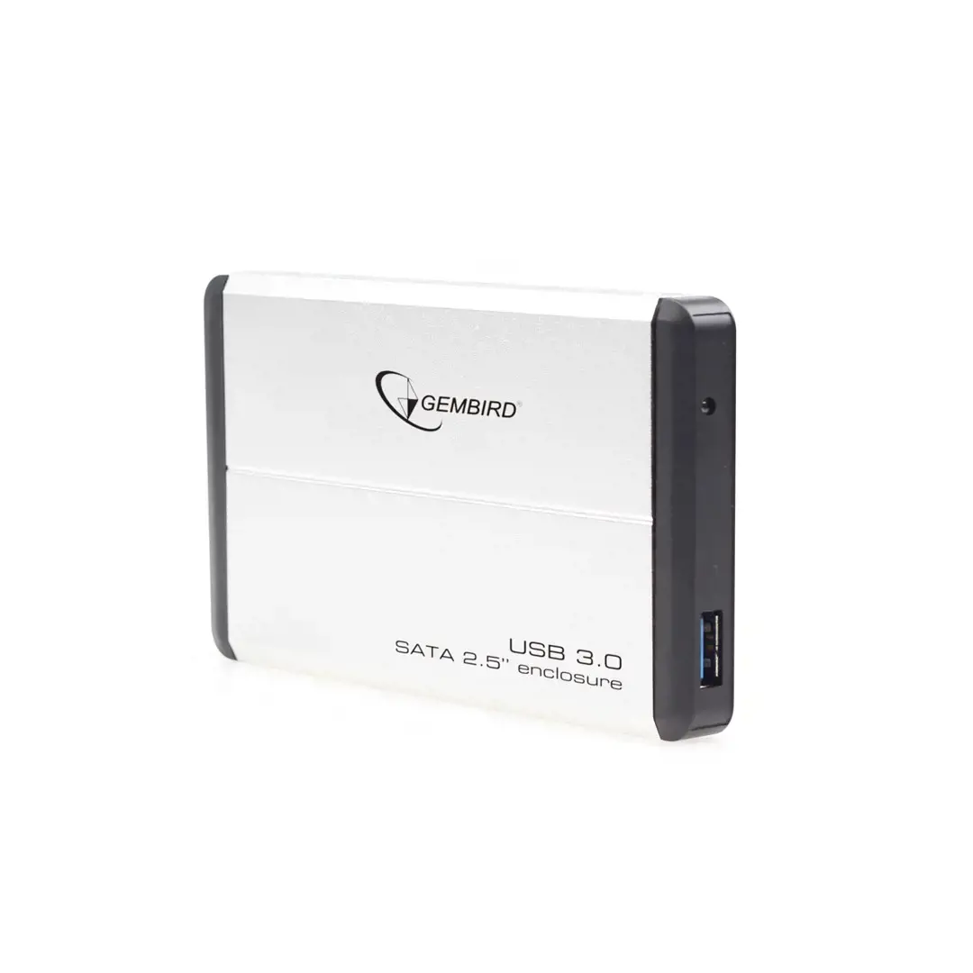 GEMBIRD EE2-U3S-2-S HDD/SSD korpusas Gembird, skirtas 2,5 SATA - USB 3.0, aliuminis, sidabrinės spalvos