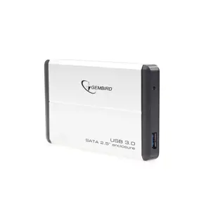 GEMBIRD EE2-U3S-2-S HDD/SSD korpusas Gembird, skirtas 2,5 SATA - USB 3.0, aliuminis, sidabrinės spalvos
