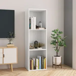 Spintelė knygoms/TV, balta, 36x30x114cm, apdirbta mediena