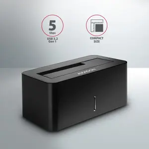 AXAGON ADSA-SN USB3.0 - 1x SATA 6G HDD doko stotelė, juoda