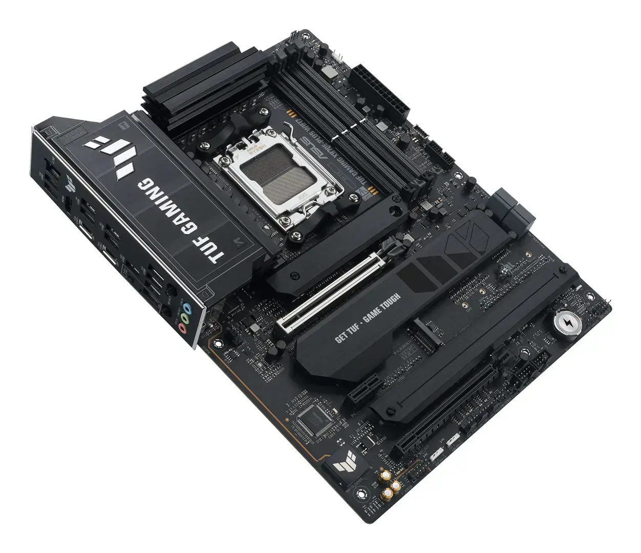 Mainboard ASUS AMD X870E SAM5 ATX Memory DDR5 Memory slots 4 1xPCI-Express 3.0 1x 1xPCI-Express 4.0 16x 1xPCI-Express 5.0 16x 4xM.2 1xHDMI 4xUSB 2.0 7xUSB 3.2 2xUSB-C 1xRJ45 3xAudio port TUFGAMX870E-PLUSWIFI7