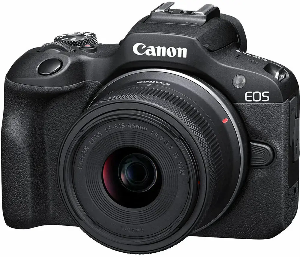 "Canon EOS R100 + RF-S 18-45mm F4.5-6.3 IS STM + RF-S 55-200mm F5-7.1 IS STM rinkinys, 24,1 MP, 6000 x 4000 taškų, CMOS, 4K Ultra HD, 309 g, juoda