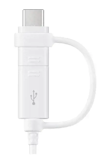 "Samsung" EP-DG930, 1,5 m, USB A, USB C/Micro-USB B, USB 2.0, vyriškas/vyriškas, baltas