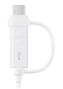 "Samsung" EP-DG930, 1,5 m, USB A, USB C/Micro-USB B, USB 2.0, vyriškas/vyriškas, baltas