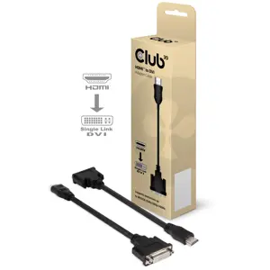 CLUB3D HDMI to DVI Single Link Passive Adapter, 0.40 m, HDMI, DVI, Male, Female, 1920 x 1200 pixels