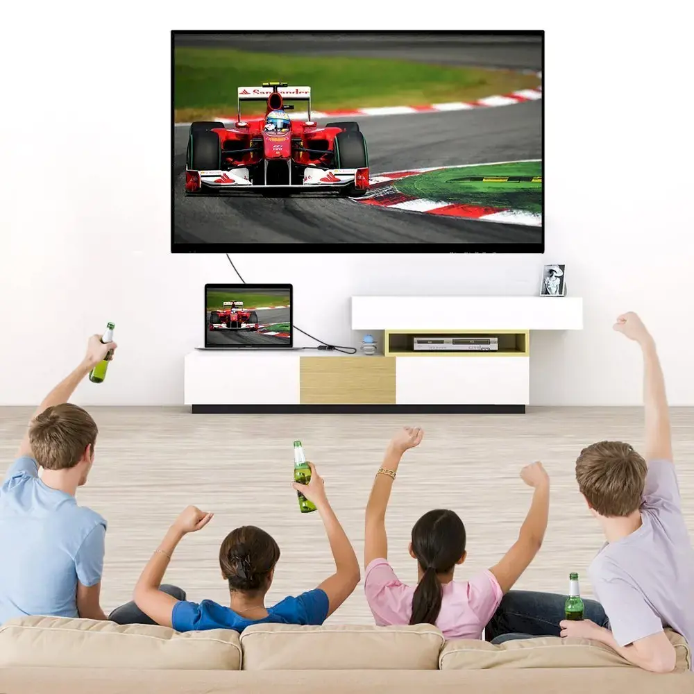 Choetech unidirectional cable adapter USB Type C Thunderbolt 3 (Male) to HDMI 2.0 4K@60Hz (female) black (HUB-H04BK)