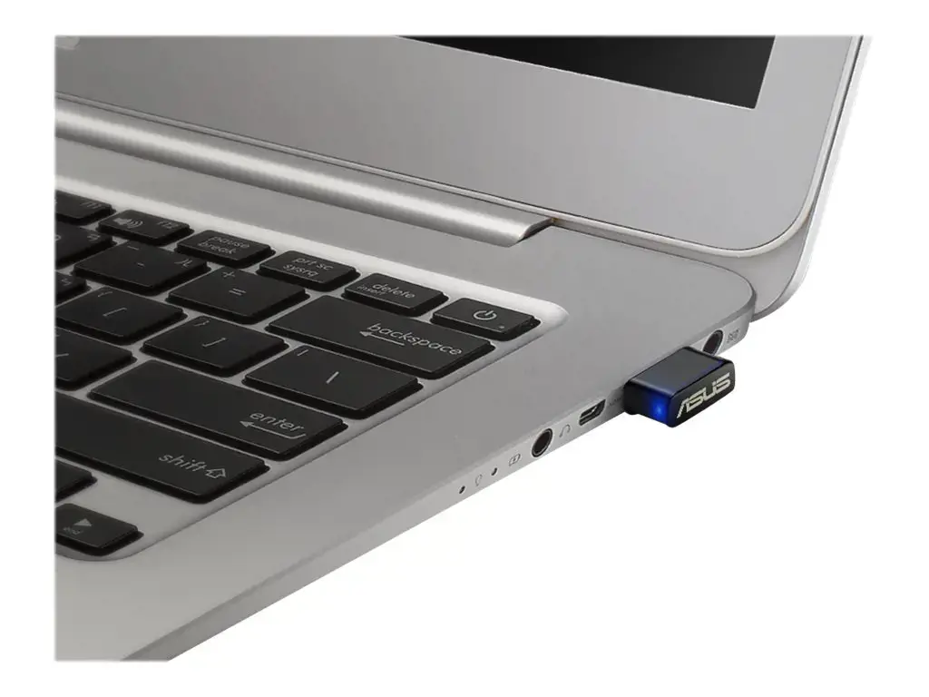 ASUS USB-AC53 Nano, belaidis, USB, WLAN, "Wi-Fi 5" (802.11ac), 867 Mbps, juodas, nerūdijantis plienas