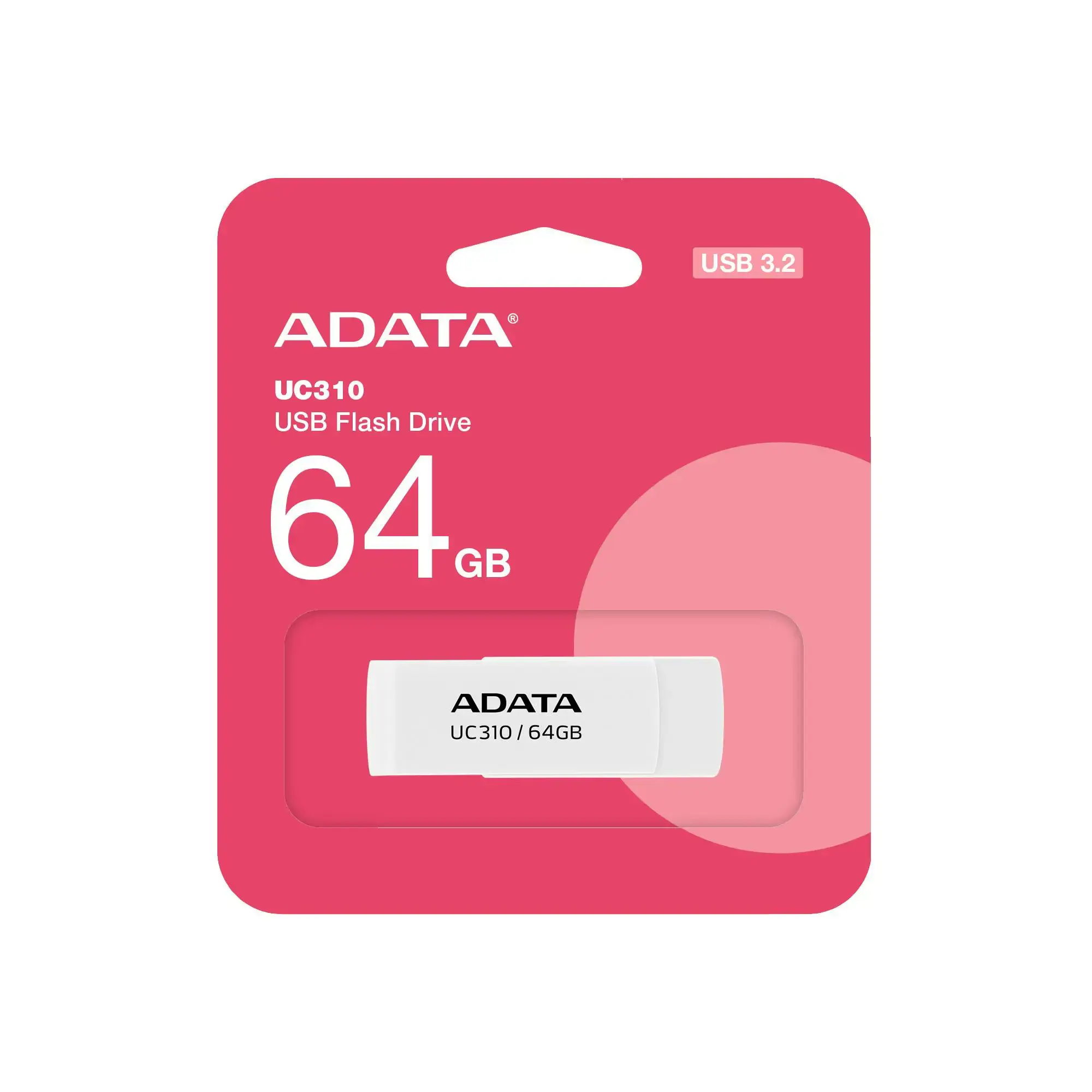 ADATA UC310 64GB USB3.2 baltos spalvos