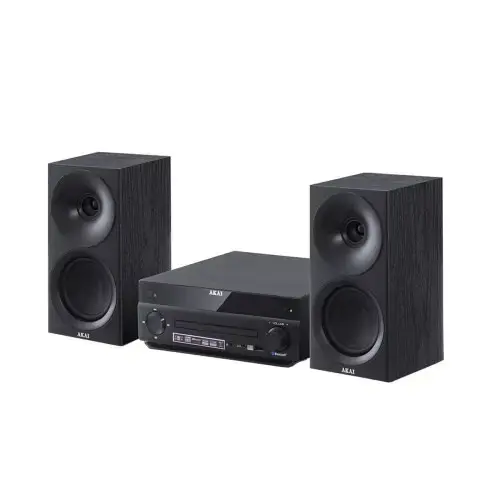 AKAI AM-301B System 40W (2x20W) CD MP3 BT USB FM 40 presets AUX RCA, black