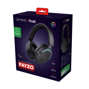 "Trust GXT 490 FAYZO", Laidinės, Žaidimų, 20 - 20000 Hz, 290 g, Ausinės, juodos spalvos