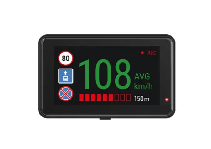 "Navitel R980 4K" prietaisų kamera su "Wi-Fi", GPS informatoriumi ir skaitmeniniu spidometru