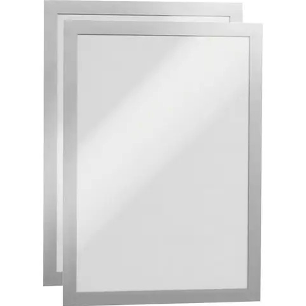 Rėmelis dokumentams DURABLE DURAFRAME® A4, 2 vnt./pak., sidabrinis