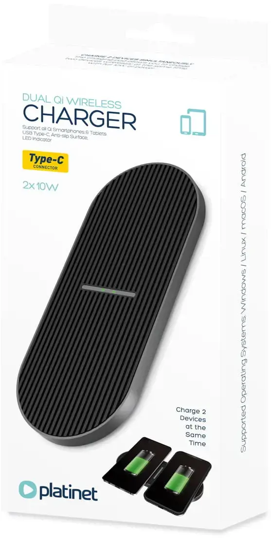 Belaidis įkroviklis 2x10W PWCDB