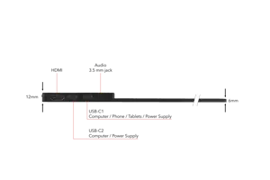 VERBATIM PMT-14 Nešiojamasis jutiklinio ekrano monitorius 14 colių Full HD 1080p Metalinis korpusas