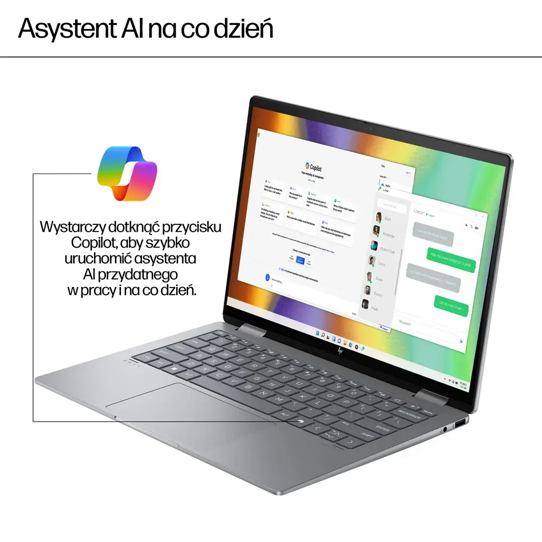 HP ENVY x360 14-fa0016nw AMD Ryzen™ 7 8840HS 2-in-1 Laptop 35.6 cm (14") 2K Touchscreen 16 GB LPDDR5 SDRAM 512 GB SSD Wi-Fi 7 (802.11be) Windows 11 Home AI PC Silver