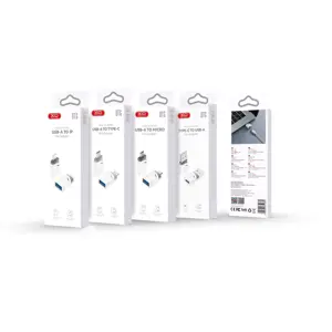 "XO" adapteris NB256A OTG USB - "Lightning", baltos spalvos