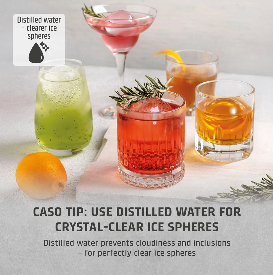 Caso Ice Ball Maker | IceBall Pro | Power 130 W | Capacity 1.3 L | Matt Black