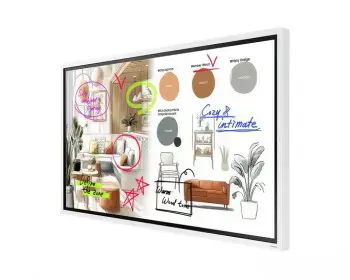 SAMSUNG FLIP PRO DIGITAL FLIPBOARD, WM65F-X, 65" UHD, REAR (HDMI IN/OUT, TOUCH OUT, USB 3.0, LAN, AUDIO), WIFI WPA2 ENTERPRISE, BLUETOOTH, RS-232, TIZEN 9 (8GB RAM/64GB STORAGE) SOC, SPEAKERS (2X15W), 400X400 VESA, WHITE GRAY