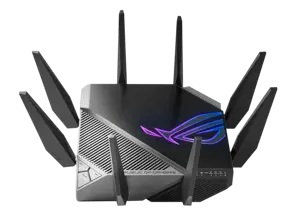 ASUS GT-AXE11000, "Wi-Fi 6" (802.11ax), trijų dažnių (2,4 GHz / 5 GHz / 6 GHz), Ethernet LAN, juodas, stalinis maršrutizatorius