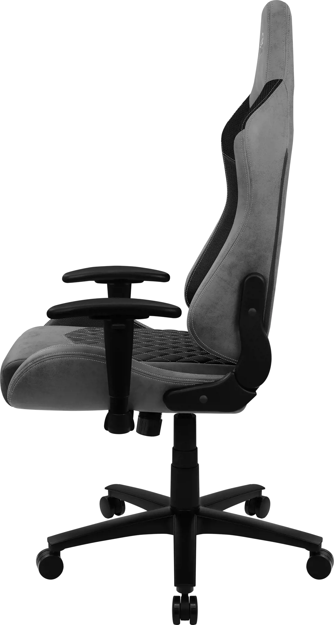 Aerocool DUKE AeroSuede, universali žaidimų kėdė, 150 kg, 125 kg, nailonas, plienas, juoda, pilka