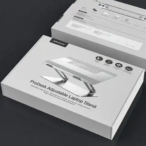 "Nillkin ProDesk" sulankstomas stovas "MacBook" nešiojamajam kompiuteriui pilkos spalvos