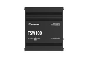 Teltonika Ethernet Switch 5x1GbE, POE af/at (TSW100010040) | TSW100 | Unmanaged | Wall-mountable