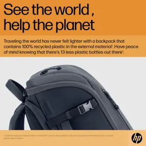HP Travel 25 litrų 15,6 Iron Grey nešiojamojo kompiuterio kuprinė, 39,6 cm (15,6"), poliesteris