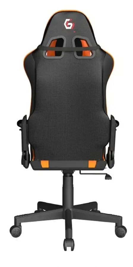 GEMBIRD Žaidimų kėdė SCORPION juoda tinklelio oranžinė oda
