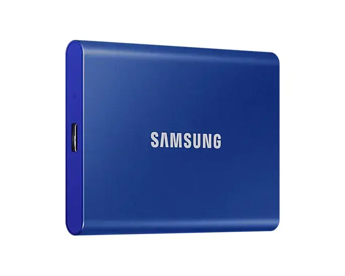 "Samsung" nešiojamasis SSD T7, 1000 GB, C tipo USB, 3.2 Gen 2 (3.1 Gen 2), 1050 MB/s, apsauga nuo slaptažodžio, mėlynas